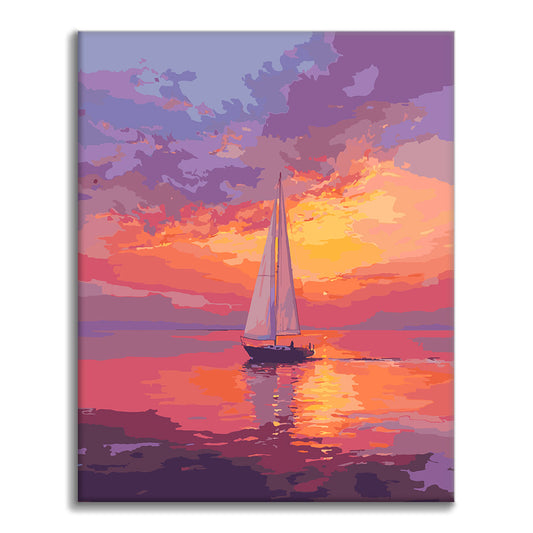 Sail & Sun Glow - Paint by Numbers