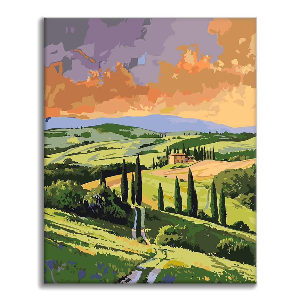 Tuscan Cypress - Paint by Numbers