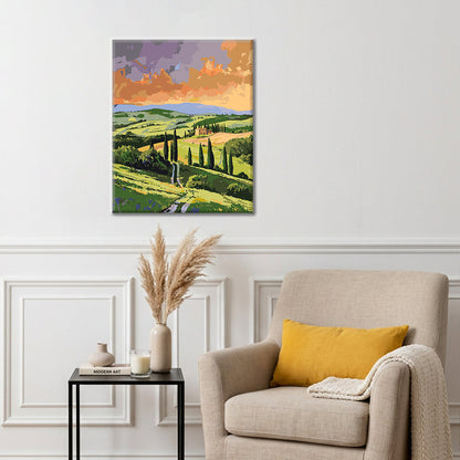 Tuscan Cypress - Paint by Numbers