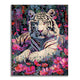 White Tiger and Flowers - Paint by Numbers
