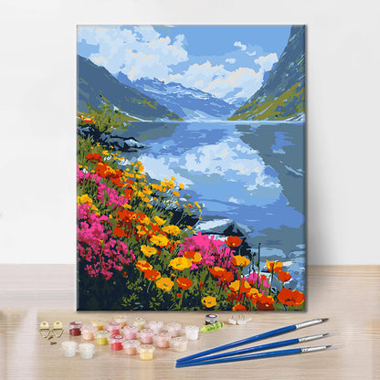 Blooming Lake - Paint by Numbers