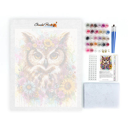 Blooming Owl - Paint by Numbers