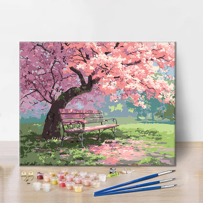 Blossom Bench - Paint by Numbers