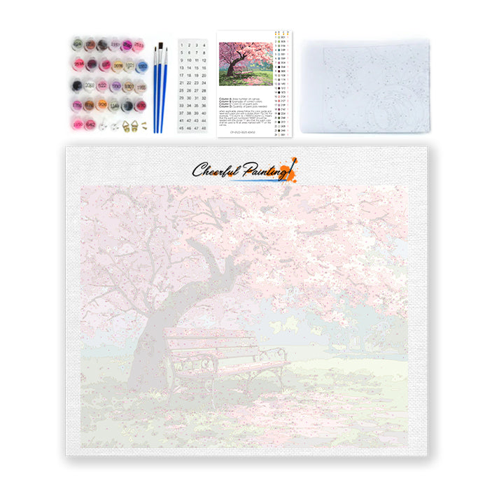 Blossom Bench - Paint by Numbers