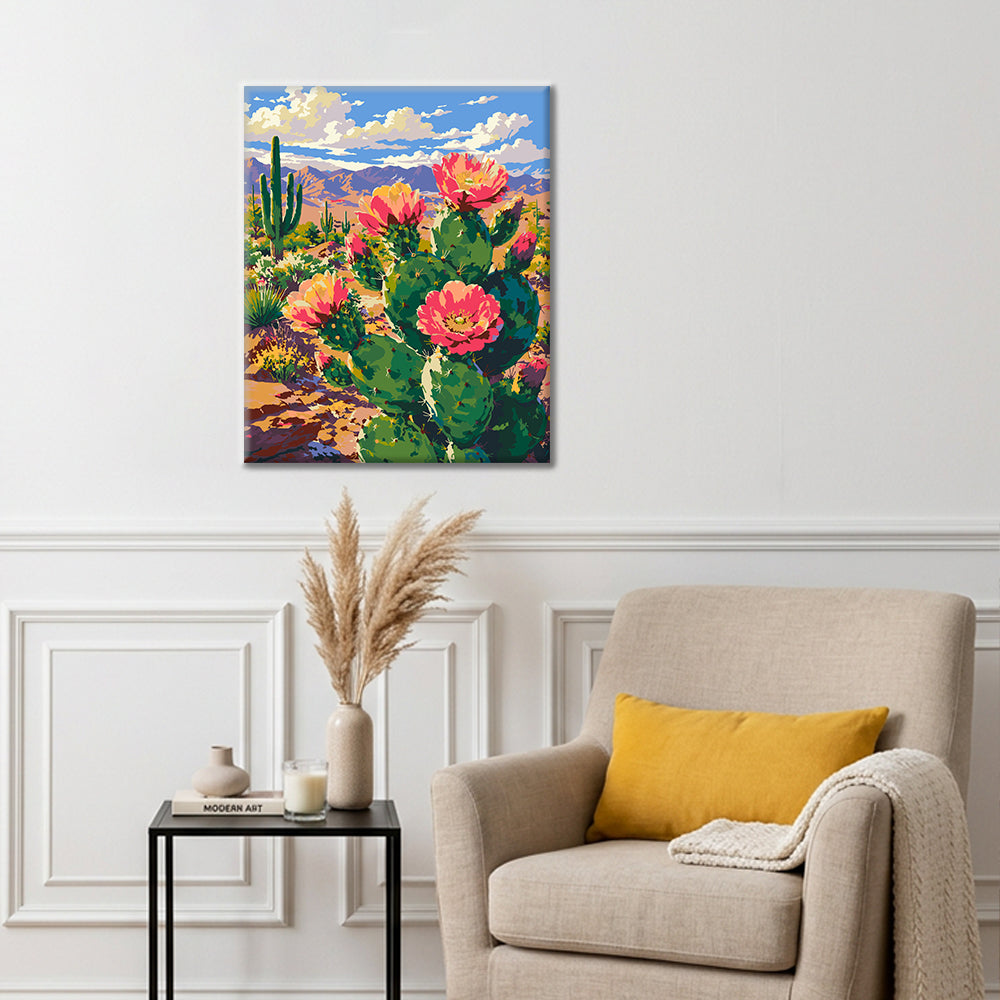 Cactus Flower - Paint by Numbers