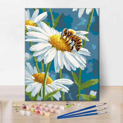 Daisies and Bees - Paint by Numbers