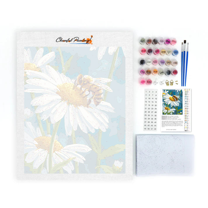 Daisies and Bees - Paint by Numbers