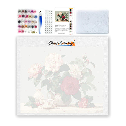 Elegant Camellias - Paint by Numbers