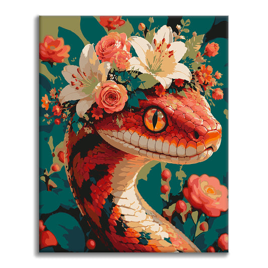 Floral Serpent - Paint by Numbers