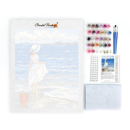 Girl on the Beach - Paint by Numbers