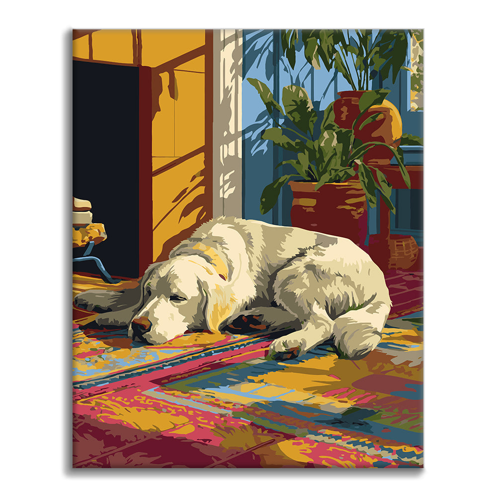 Lazy Golden Retriever - Paint by Numbers