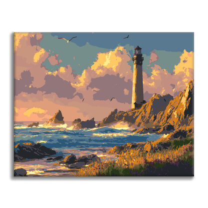 Lighthouse Glow - Paint by Numbers
