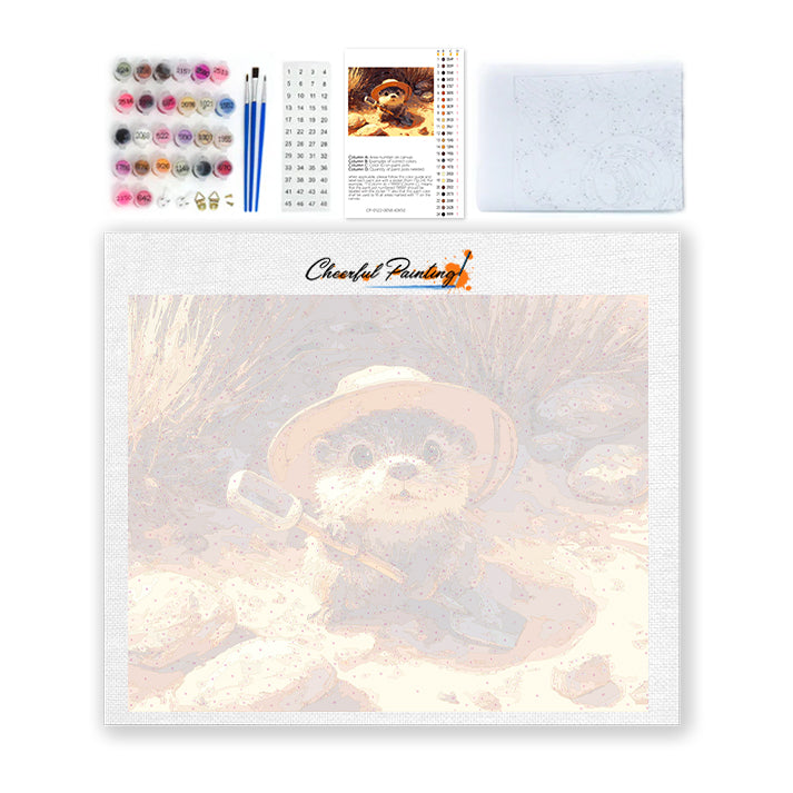 Little Beach Excavator - Paint by Numbers
