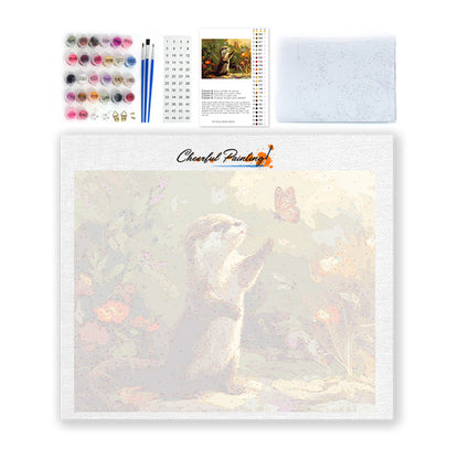 Otter and Butterfly - Paint by Numbers