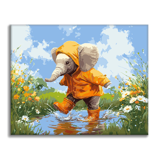Rainy Elephant - Paint by Numbers