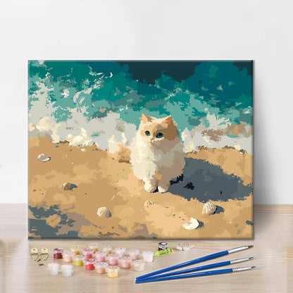 Seaside Kitten - Paint by Numbers