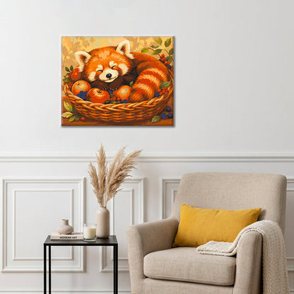 Sleeping Red Panda - Paint by Numbers