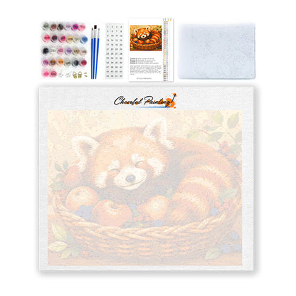 Sleeping Red Panda - Paint by Numbers