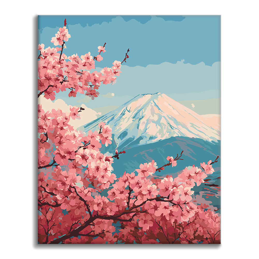 Spring at Fuji - Paint by Numbers