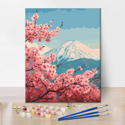 Spring at Fuji - Paint by Numbers
