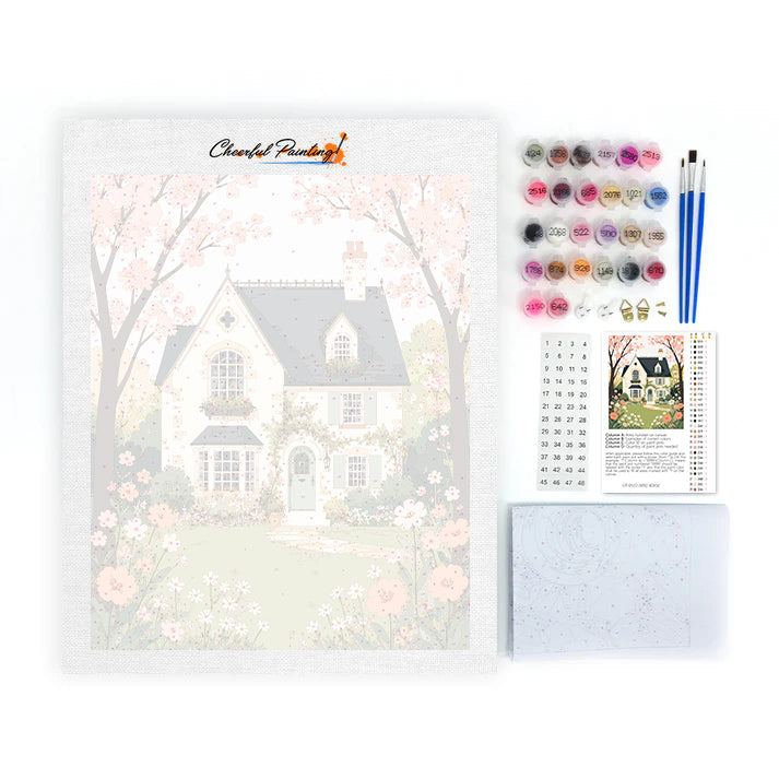 Spring Cottage - Paint by Numbers