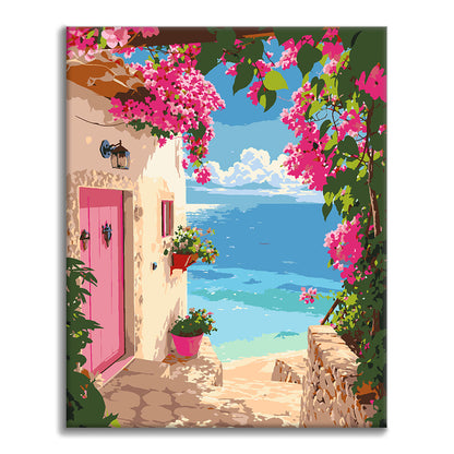 Sunset Coastal Path - Paint by Numbers
