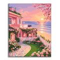 Sunset Garden Cottage - Paint by Numbers