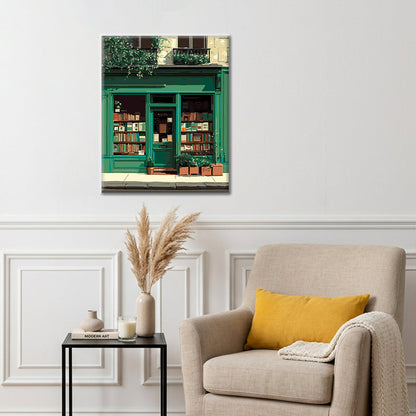 Vintage Green Bookstore - Paint by Numbers