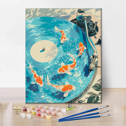 Koi on the Record - Paint by Numbers
