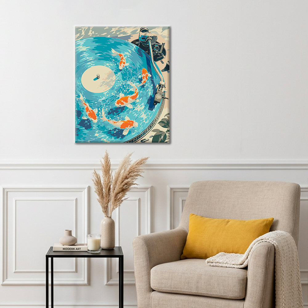 Koi on the Record - Paint by Numbers