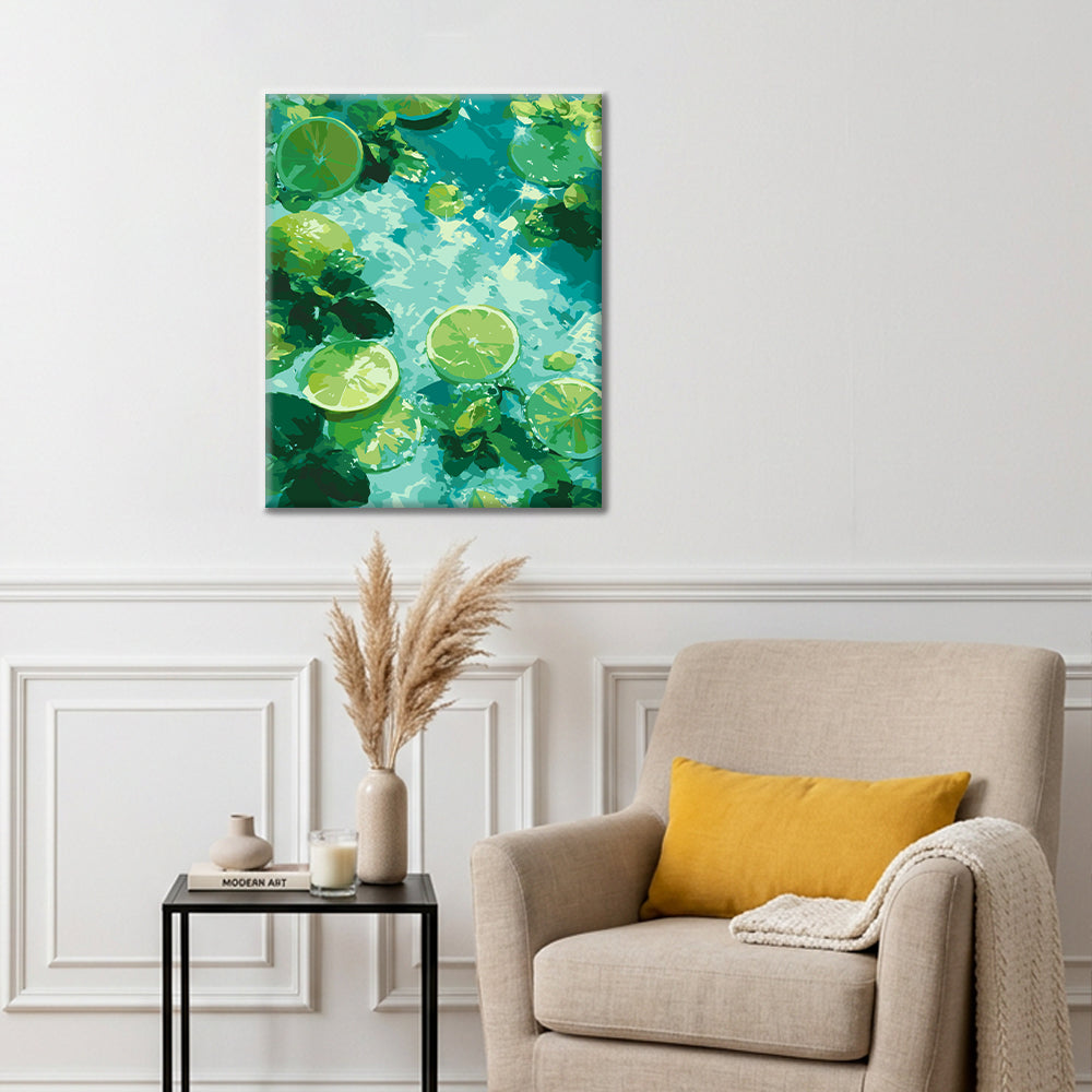 Minted Lime - Paint by Numbers