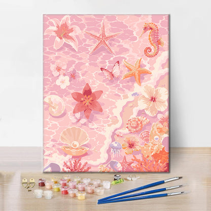 Pink Ocean Treasures - Paint by Numbers