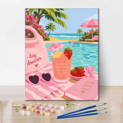 Pink Summer Escape - Paint by Numbers
