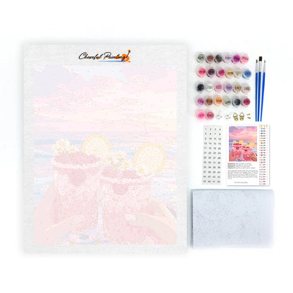 Raspberry Sunset Toast - Paint by Numbers