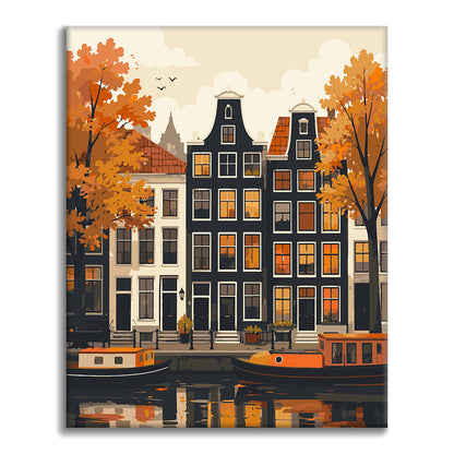 Amsterdam Autumn - Paint by Numbers