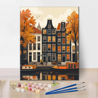 Amsterdam Autumn - Paint by Numbers