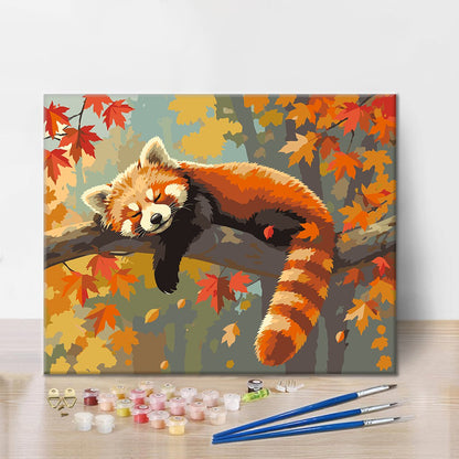 Autumn Panda - Paint by Numbers