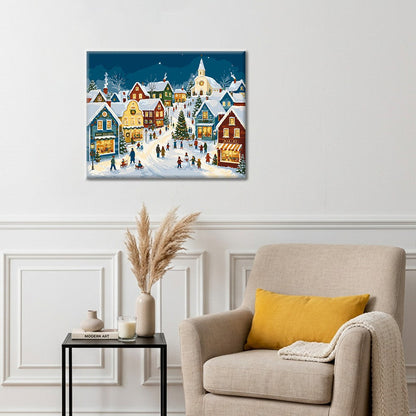 Christmas Village Story - Paint by Numbers