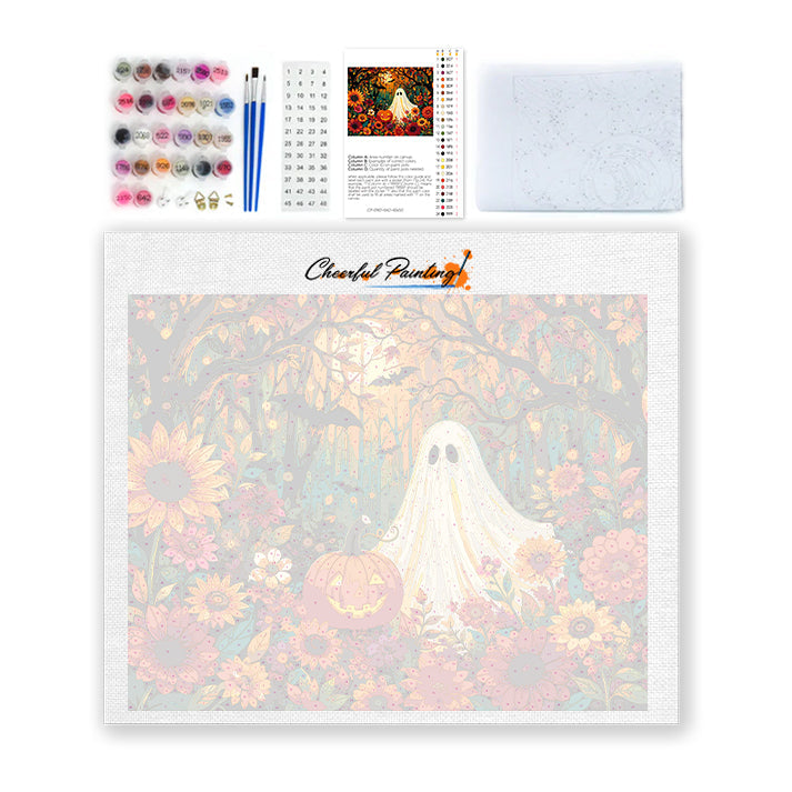 Enchanted Pumpkin Ghost - Paint by Numbers