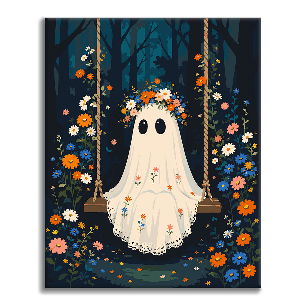 Floral Ghost - Paint by Numbers