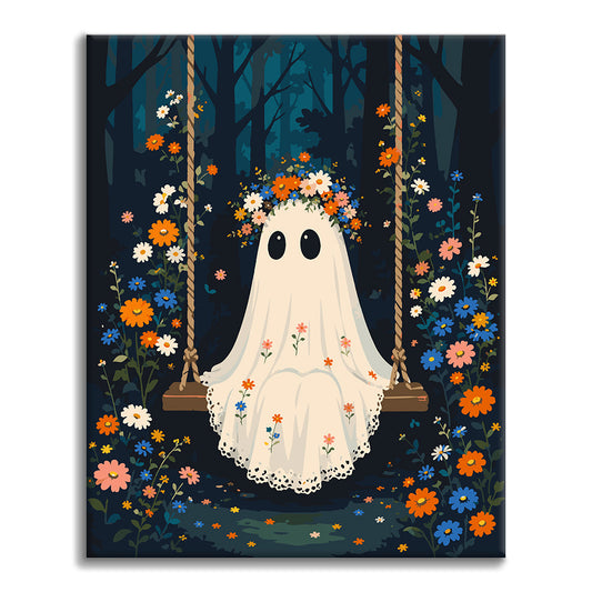 Floral Ghost - Paint by Numbers