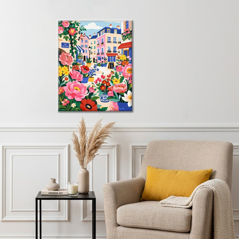 Flower Street - Paint by Numbers