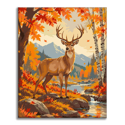 Golden Deer - Paint by Numbers