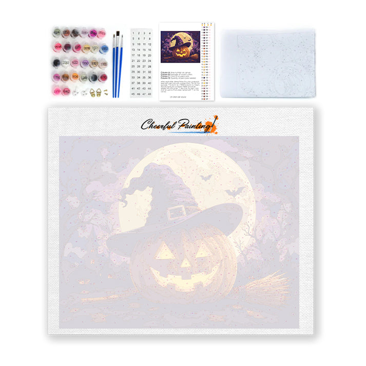 Moonlit Witch Village - Paint by Numbers