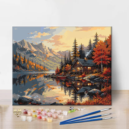 Mountain Retreat - Paint by Numbers