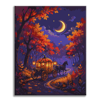 Pumpkin Carriage - Paint by Numbers