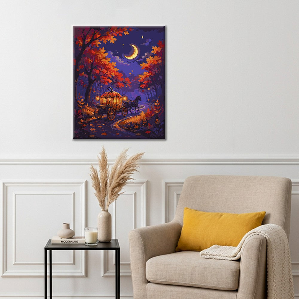 Pumpkin Carriage - Paint by Numbers