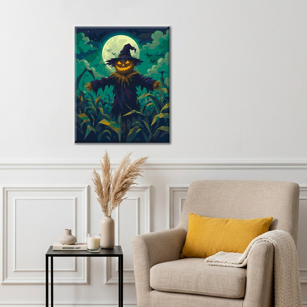 Pumpkin Scarecrow - Paint by Numbers