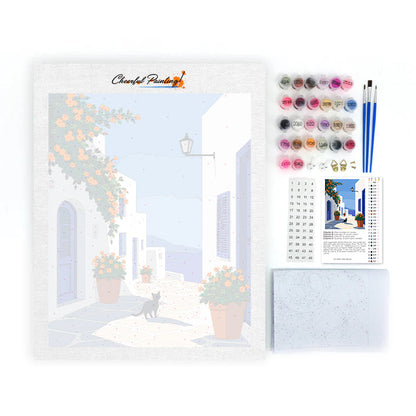 Santorini Stroll - Paint by Numbers