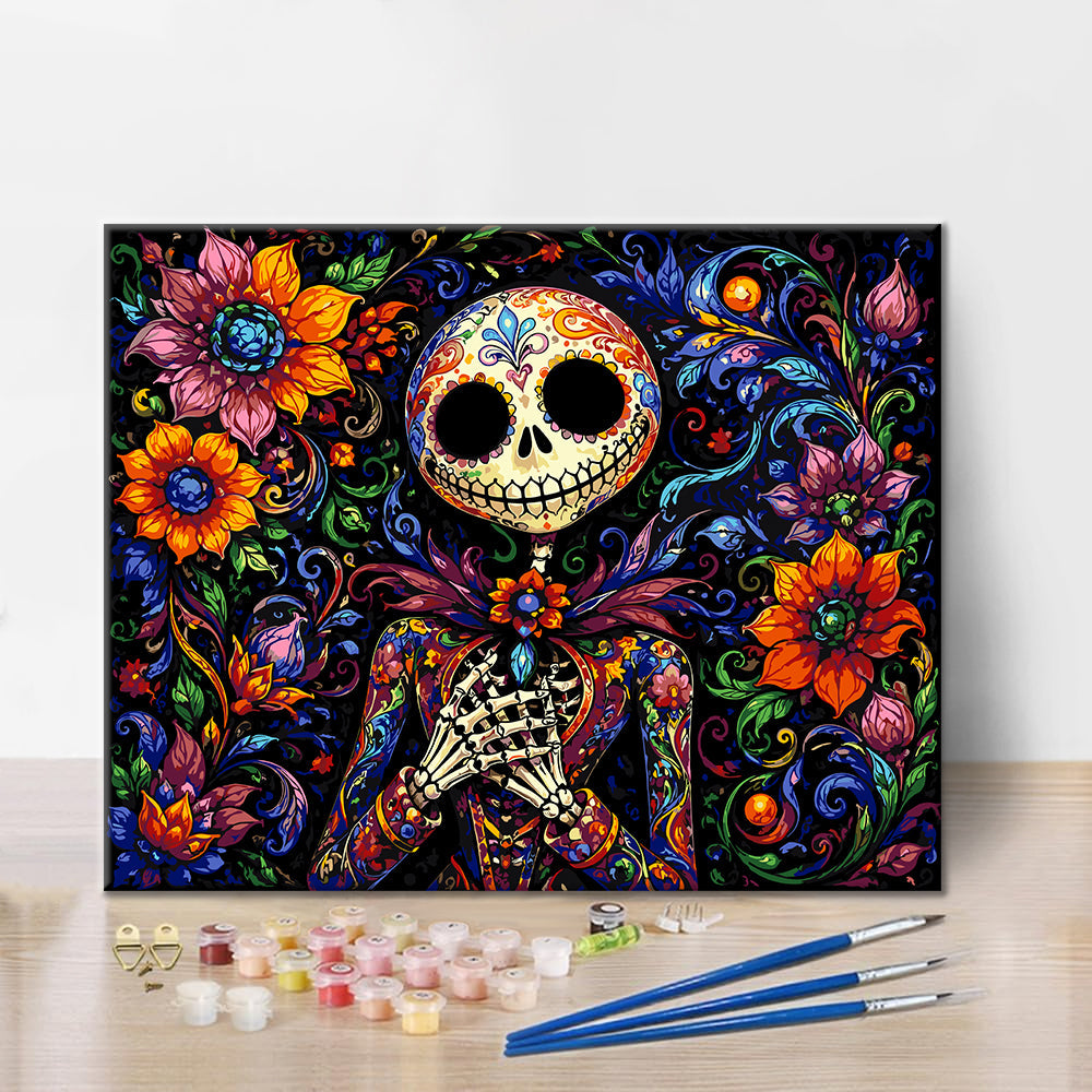Skull of Eternal Bloom - Paint by Numbers